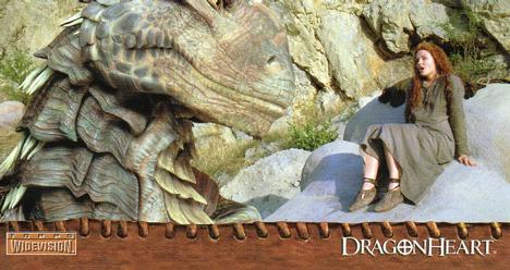 1996 Topps Dragonheart #39 Unharmed Kara sits on a rock, soaking Front