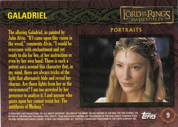 2006 Topps Lord of the Rings Masterpieces #9 Galadriel Back
