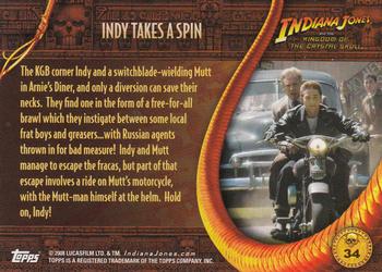 2008 Topps Indiana Jones and the Kingdom of the Crystal Skull #34 Indy Takes a Spin Back