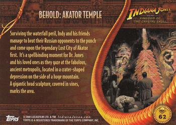 2008 Topps Indiana Jones and the Kingdom of the Crystal Skull #62 Behold: Akator Temple Back
