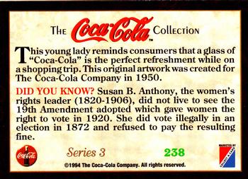 1994 Collect-A-Card Coca-Cola Collection Series 3 #238 Shopping trip, 1950 Back