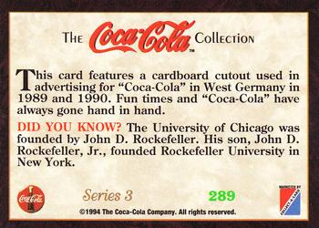 1994 Collect-A-Card Coca-Cola Collection Series 3 #289 