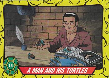 1989 O-Pee-Chee Teenage Mutant Ninja Turtles #16 A Man and His Turtles Front