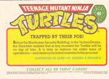 1989 O-Pee-Chee Teenage Mutant Ninja Turtles #46 Trapped By Their Foe! Back
