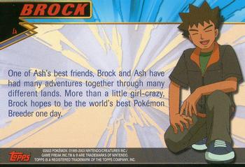 2003 Topps Pokemon Advanced #4 Brock Back