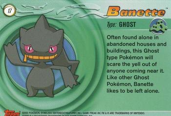 2003 Topps Pokemon Advanced #17 Banette Back