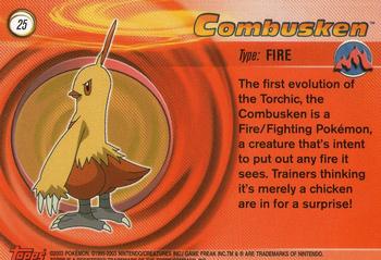 2003 Topps Pokemon Advanced #25 Combusken Back