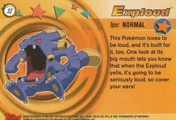 2003 Topps Pokemon Advanced #32 Exploud Back
