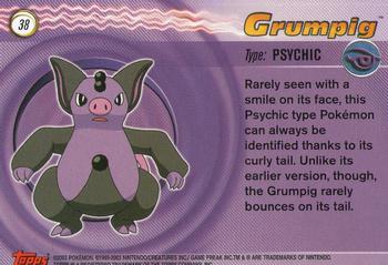 2003 Topps Pokemon Advanced #38 Grumpig Back