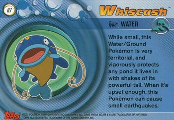 2003 Topps Pokemon Advanced #87 Whiscash Back