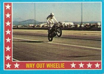 1974 Topps Evel Knievel #6 Way Out Wheelie Front