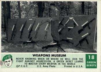 1966 Philadelphia Green Berets #18 Weapons Museum Front
