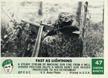 1966 Philadelphia Green Berets #47 Fast as Lightning Front