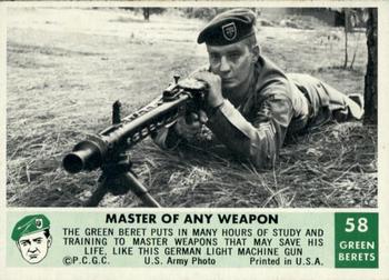 1966 Philadelphia Green Berets #58 Master of Any Weapon Front