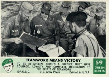 1966 Philadelphia Green Berets #59 Teamwork Means Victory Front