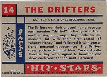 1957 Topps Hit Stars #14 The Drifters Back