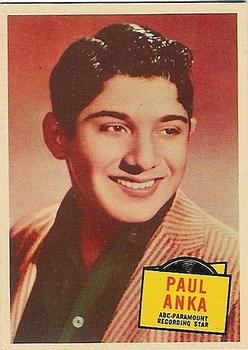 1957 Topps Hit Stars #47 Paul Anka Front
