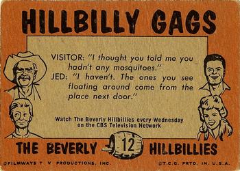 1963 Topps Beverly Hillbillies #12 But Granny, you're too old to slide down the bannister. Back
