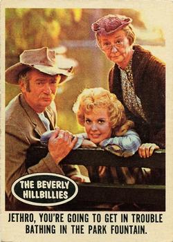 1963 Topps Beverly Hillbillies #43 Jethro, you're going to get in trouble bathing in the park fountain. Front
