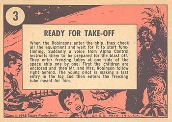 1966 Topps Lost in Space #3 Ready For Take-Off Back