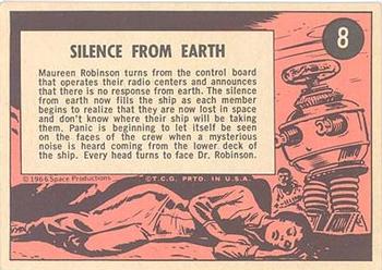 1966 Topps Lost in Space #8 Silence From Earth Back