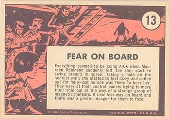 1966 Topps Lost in Space #13 Fear On Board Back