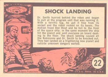 1966 Topps Lost in Space #22 Shock Landing Back