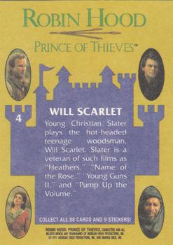 1991 Topps Robin Hood: Prince of Thieves (88) #4 Will Scarlett Back