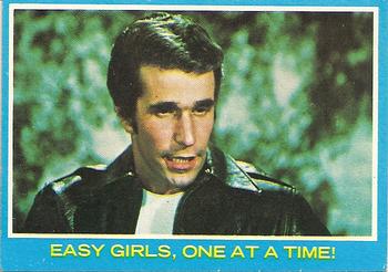 1976 Topps Happy Days #7 Easy Girls, One at a Time! Front