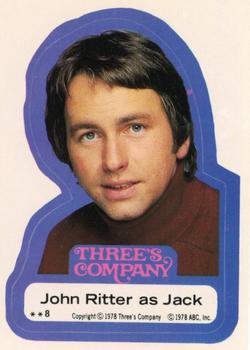 1978 Topps Three's Company #8 John Ritter as Jack Front