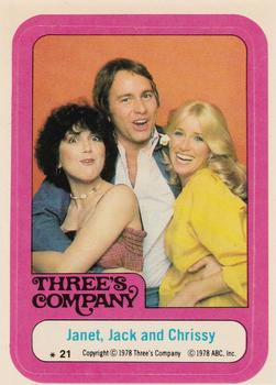 1978 Topps Three's Company #21 Janet, Jack and Chrissy Front