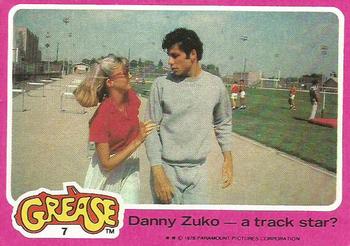 1978 Topps Grease #7 Danny Zuko - a track star? Front