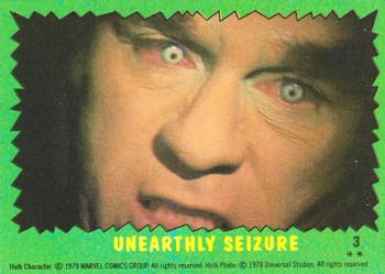 1979 Topps The Incredible Hulk #3 Unearthly Seizure Front