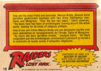 1981 O-Pee-Chee Raiders of the Lost Ark #18 Outlining The Quest Back