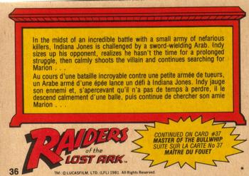 1981 O-Pee-Chee Raiders of the Lost Ark #36 The Challenge Back