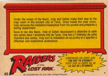1981 O-Pee-Chee Raiders of the Lost Ark #45 Inside The Map Room Back
