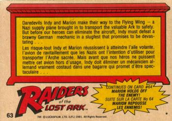 1981 O-Pee-Chee Raiders of the Lost Ark #63 A Mountain Of Muscle Back