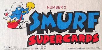 1982 Topps Smurf Supercards #2 Let's be friends Back