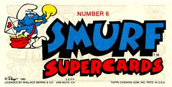 1982 Topps Smurf Supercards #6 Recess is my favorite subject! Back