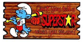 1982 Topps Smurf Supercards #8 Can't you tell a superstar when you see one? Front
