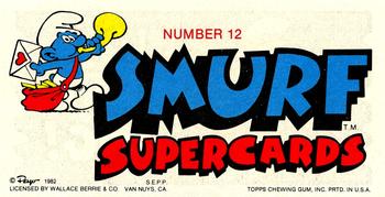 1982 Topps Smurf Supercards #12 I love smurfing! Back