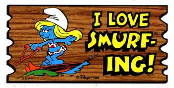 1982 Topps Smurf Supercards #12 I love smurfing! Front