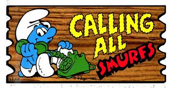 1982 Topps Smurf Supercards #13 Calling all smurfs Front