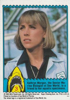 1983 Topps Jaws 3-D #3 Kathryn Morgan Front