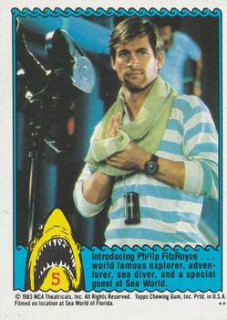 1983 Topps Jaws 3-D #5 Philip FitzRoyce Front