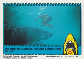 1983 Topps Jaws 3-D #29 This second shark... Front
