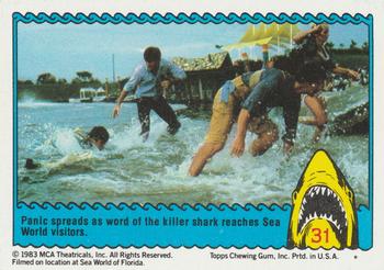 1983 Topps Jaws 3-D #31 Panic spreads Front