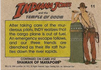 1984 Topps Indiana Jones and the Temple of Doom #11 River of Death Back