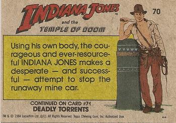1984 Topps Indiana Jones and the Temple of Doom #70 Indy's Gamble Back