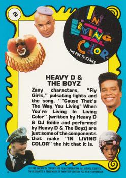 1992 Topps In Living Color #2 Heavy D & The Boyz Back